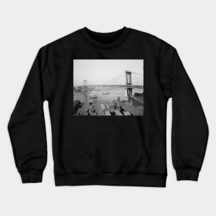 Manhattan Bridge, 1909. Vintage Photo Crewneck Sweatshirt